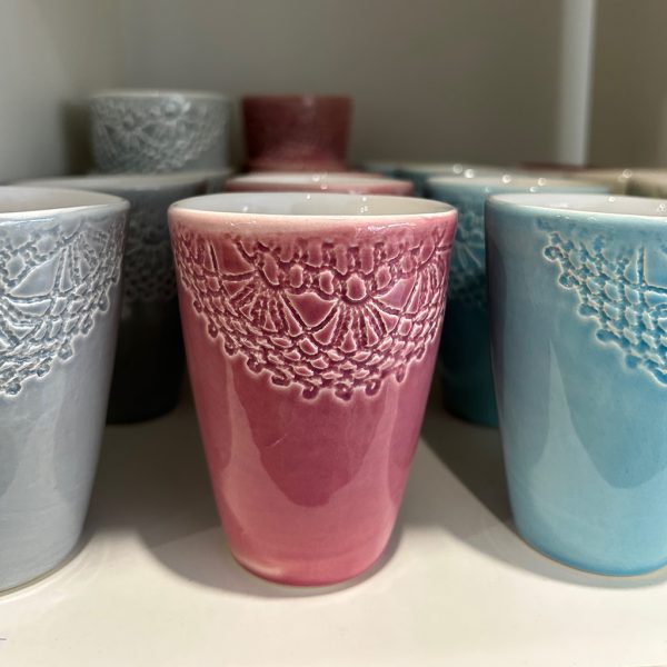 Keramik Becher-Vase handgefertigt